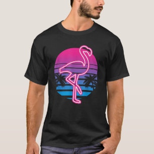 Retro Flamingo Bird Lover Summer T-shirt
