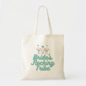 Retro Flamingo Bruiden Kusteren Bruiloft Feest Tote Bag (Voorkant)