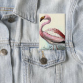 Retro Flamingo Button (Insitu)
