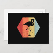 Retro  Flamingo | Cute Flamingo Lover Uitnodiging Briefkaart (Voorkant / Achterkant)