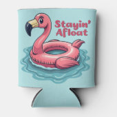 Retro Flamingo Float Funny Summer Blikjeskoeler (Voorkant)