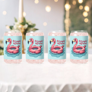 Retro Flamingo Float Funny Summer Blikvorm Glas