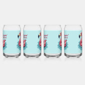 Retro Flamingo Float Funny Summer Blikvorm Glas (Rechts)