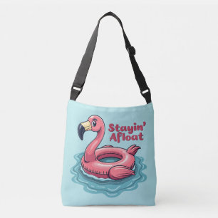 Retro Flamingo Float Funny Summer Crossbody Tas