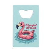 Retro Flamingo Float Funny Summer Kredietkaart Flessenopener (Voorkant)