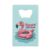 Retro Flamingo Float Funny Summer Kredietkaart Flessenopener (Achterkant)