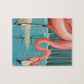 Retro Flamingo Legpuzzel (Horizontaal)