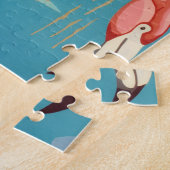 Retro Flamingo Legpuzzel (Zijkant)