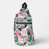 Retro flamingo monogram sling bag (Voorkant)