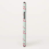 Retro-Flamingo patroon | Foto en naam toevoegen Case-Mate iPhone Case (Achterkant / rechts)