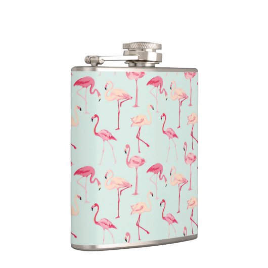 Retro-Flamingo patroon Heupfles (Rechts)