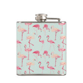 Retro-Flamingo patroon Heupfles (Achterkant)