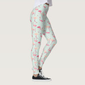 Retro-Flamingo patroon Leggings (Rechts)