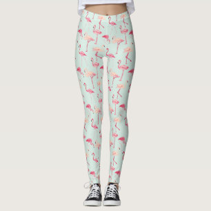 Retro-Flamingo patroon Leggings