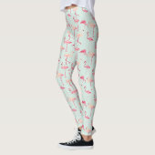Retro-Flamingo patroon Leggings (Links)