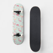 Retro-Flamingo patroon Skateboard (Voorkant)