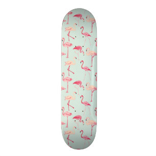 Retro-Flamingo patroon Skateboard