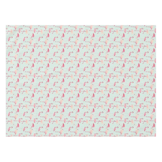 Retro-Flamingo patroon Tafelkleed (Voorkant (Horizontaal))