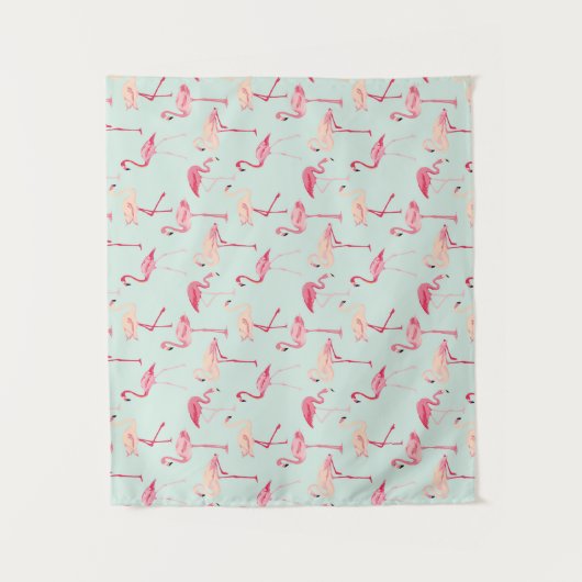 Retro-Flamingo patroon Wandkleed (Voorkant)