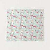 Retro-Flamingo patroon Wandkleed (Voorkant (horizontaal))