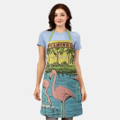 Retro Flamingo Schort (Gedragen)
