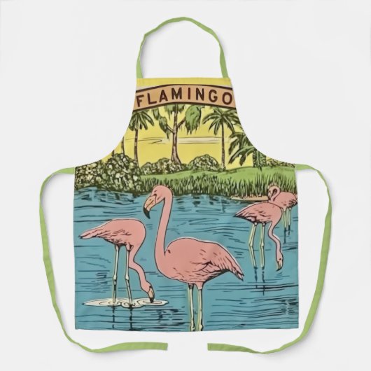 Retro Flamingo Schort (Voorkant)