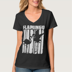 Retro Flamingo voor mannelijke Kinderen T-shirt