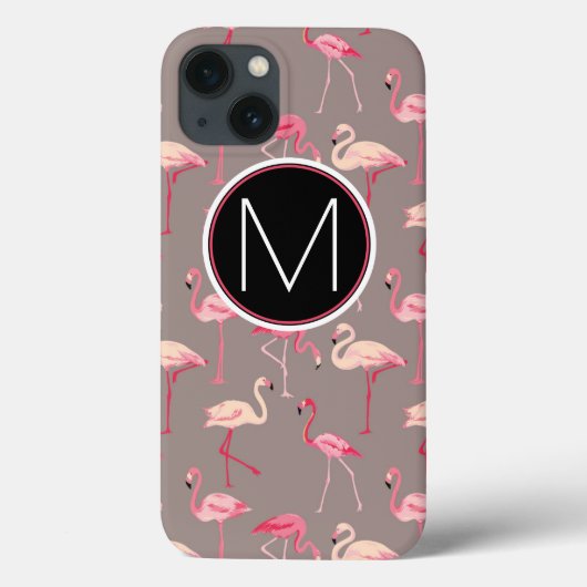 Retro Flamingos | Monogram Case-Mate iPhone Case (Achterkant)