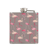 Retro Flamingos | Monogram Heupfles (Achterkant)