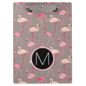 Retro Flamingos | Monogram Klembord (Voorkant)