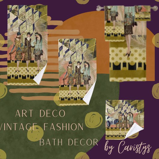 Retro Flappers in Parijs Badmat