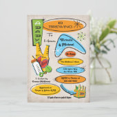 Retro Flessen & Bieren Baby Shower uitnodigingen (Staand voorkant)