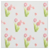 Rétro fleur rose de tulipe de tissu unique (Échantillon)