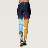 Retro Flight Comic Pop Art Leggings (Achterkant)