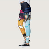 Retro Flight Comic Pop Art Leggings (Links)