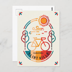 Retro Flint Hills fietspad. Briefkaart