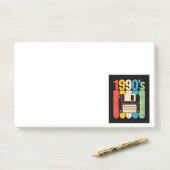 Retro floppy disk computer nostalgie jaren 90 post-it® notes (Op bureau)