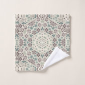 Retro, floraal bad handdoek (Wasdoekje)