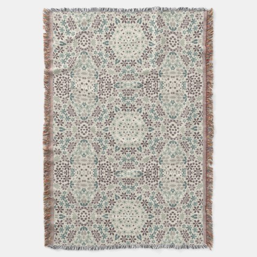 Retro, floraal deken (Voorkant Verticaal)