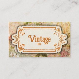  retro floraal ontwerp visitekaartje
