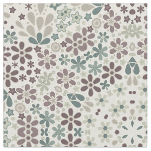 Retro, floraal stof