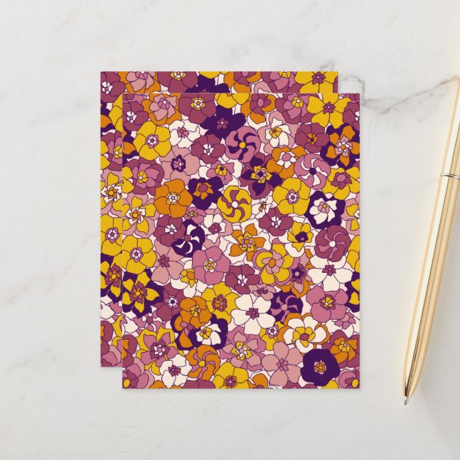 Retro Floral (Voorkant / Achterkant in situ)