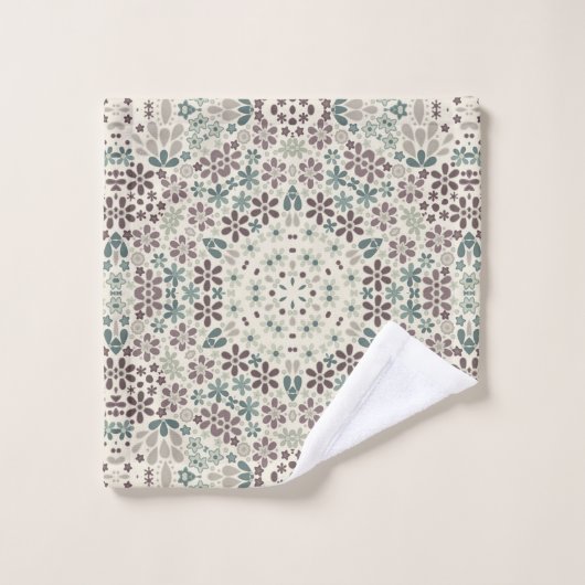 Rétro, floral (Gant de toilette)