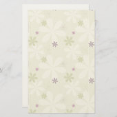 Retro Floral achtergrond Briefpapier (Voorkant / Achterkant)