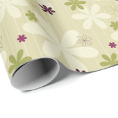 Retro Floral achtergrond Cadeaupapier (Rol Hoek)