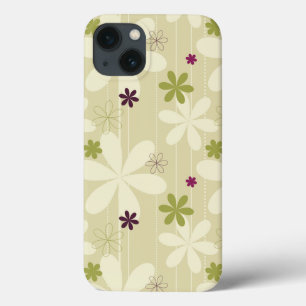 Retro Floral achtergrond iPhone 13 Hoesje
