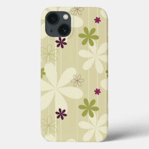 Retro Floral achtergrond iPhone 13 Hoesje