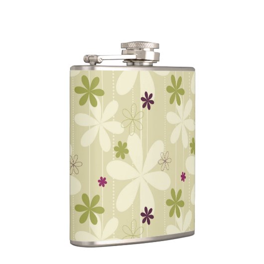 Retro Floral achtergrond Heupfles (Rechts)