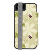 Retro Floral achtergrond Incipio iPhone Portemonnee Hoesje (Agenda Achterkant)