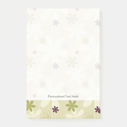 Retro Floral achtergrond Post-it® Notes (Voorkant)